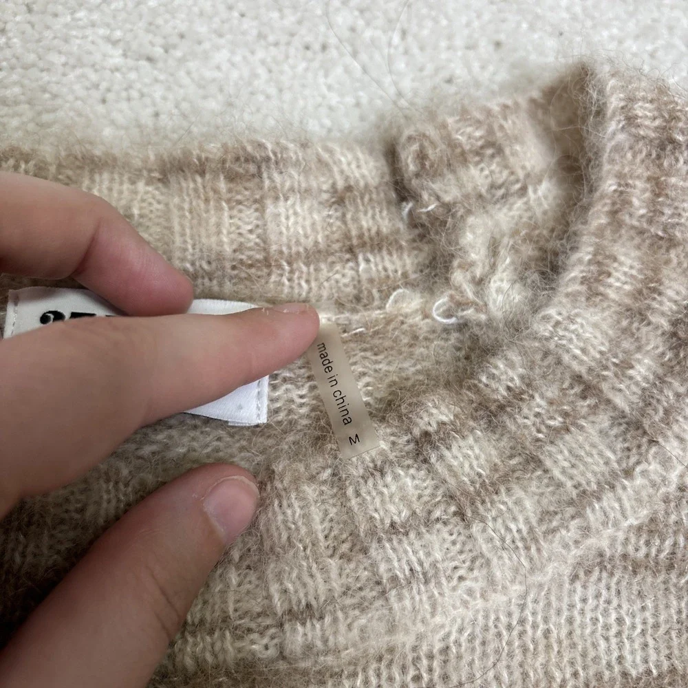 27 Miles Striped Bohemian Sweater Long Sleeve Alpaca Wool Blend Size Medium - Picture 2 of 9